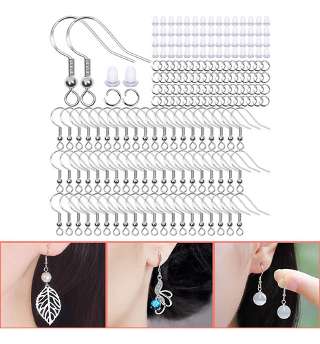 Paquete De 150 Ganchos Para Pendientes, Juego De Anillos De