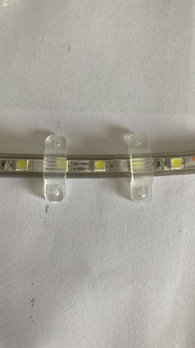 50 bridas de silicona para mangueras LED, cinta LED SMD, color claro transparente