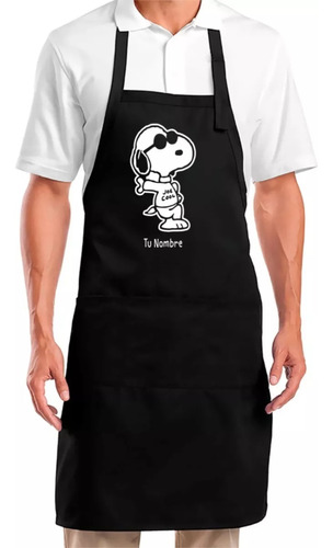 Delantal Snoopy Joe Cool Regalo Personalizado Nombre