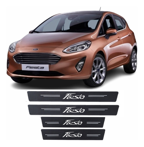 Ford Fiesta Protectores Para Posapies Fibra Carbono Kit X4