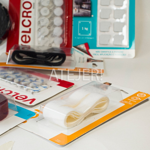 Imagen 4 de 4 de Sujetadores Abrojo Adhesivo P/pared Cuadros Velcro 1,5x1,5