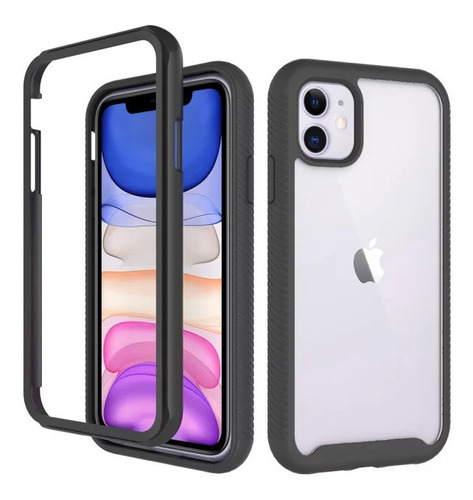 Funda Para iPhone 13 Uso Rudo Survivor Rígida Transparente 