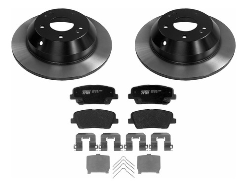 Balatas Ceramicas + Discos Traseros Santa Fe V6 3.3l 18 Trw