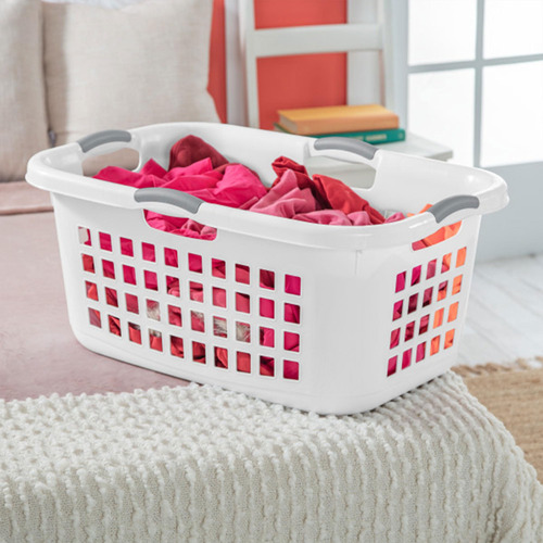 Cesta Para Ropa Sucia Grande Plástico Pack 6 Color Blanco