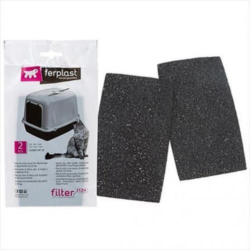 Imagen 1 de 6 de Filtro De Carbón Activado Para Baño De Gatos - L134 X 2 Unid