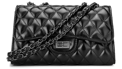 Rhombus Pu Bolso De Cuero Bolso Cruzado Con Cadena Bolso De