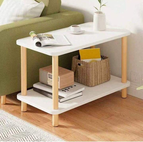 Mesa Rectangular Elegante Scandi Home London Blanca Auxiliar Blanco