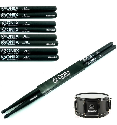 Baquetas Para Bateria Oniix By Vic Firth Medidas 5a 7a 8d Gh