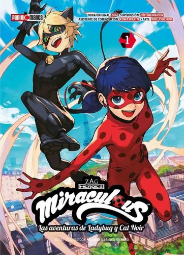 Miraculous Vol Tomo 1 Manga Panini Ladybug Cat Noir