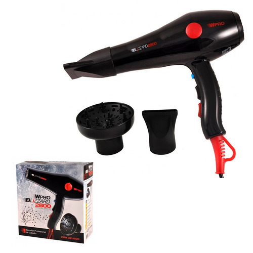 Secador Profesional Blizzard 2800 Con Difusor Wpro