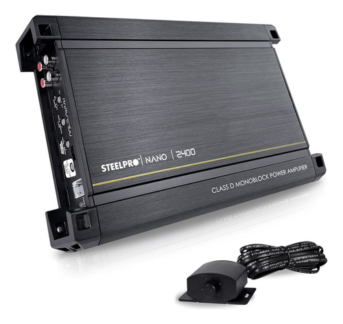 Amplificador Mono Block Tecnología Nano-2400 W By Steelpro Color Negro