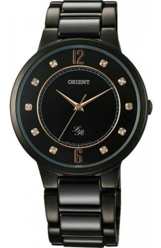Imagen 7 de 10 de Reloj Orient Mujer Acero Ceramica Quartz Fqc0j001b Negro