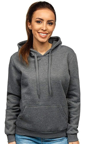 Imagen 2 de 10 de Pack X2 Buzo Canguro Capucha Hoddie Mujer Frisado Invierno