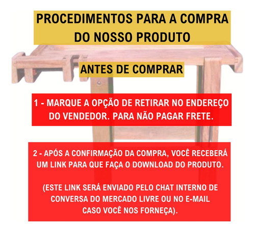 Projeto Bancada De Marceneiro Para Marcenaria Detalhado