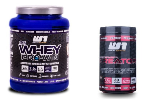 Pack Whey Pro Win 1kg Proteina + Kreator Pre Entrenamiento