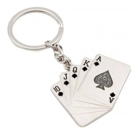 Llavero Metalico Carta Poker Jugadores . 