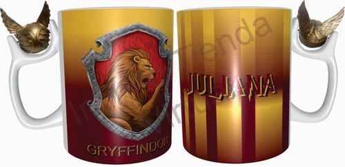 Mug Snitch Dorada Casas Hogwarts Harry Potter Personalizado