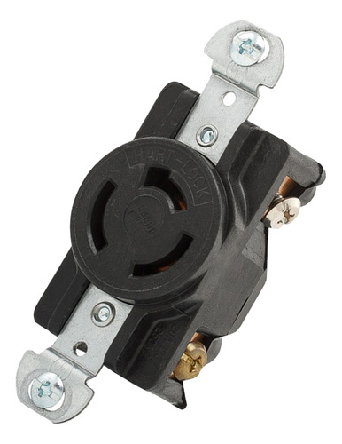 Contacto Sencillo 3p 3h 20 Amp 125/250v Wd- 7310b Arrow Hart Color Negro