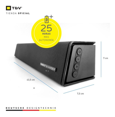 Imagen 4 de 7 de Barra De Sonido Portatil Inalambrico Tws Bateria Tv Pc Gamer