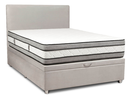 Cama Baúl Pana Premium + Colchon Alta Densidad Queen 140*190