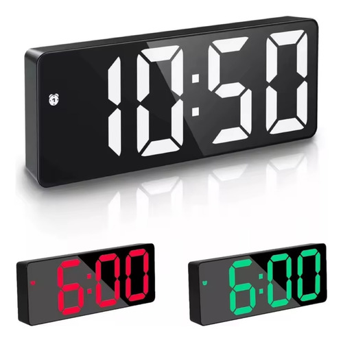 Relógio Despertador Led Digital Mesa Brilho Ajustável Data Cor Led Verde 5v