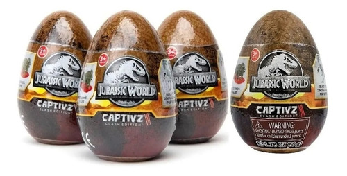 Jurassic World Huevo Slime Sorpresa Pack X 4 Captivz Serie