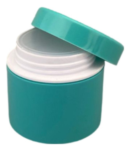 Pote Doble Fondo P/crema X 15cc Cosmetica Turquesa- 10 Unida