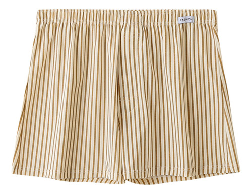 Pantalones Cortos A Cuadros De Verano Con Cintura Elástica P