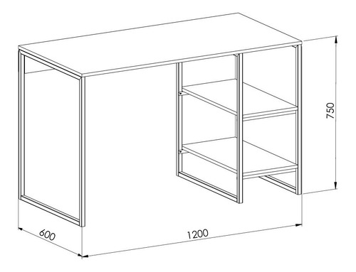 Imagen 5 de 6 de Escritorio Organizador Con Estantes- 120 X 75 X 60- Ees 120