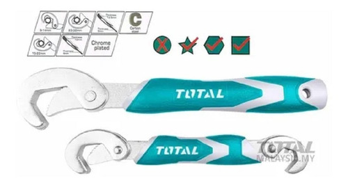 Imagen 2 de 10 de Llave Autoajustable Set 2 Piezas 9 - 32mm Total Tht10309328