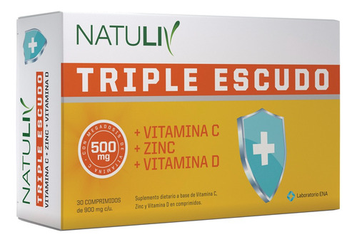 Triple Inmunidad Natuliv 30 Comp Vitamina C Y D + Zinc 