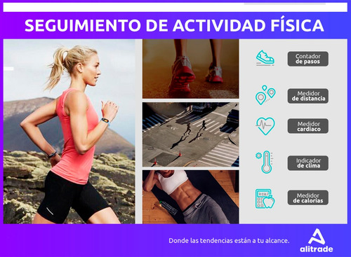 Imagen 4 de 10 de Smartband Reloj Inteligente Deportivo Bluetooth Calorías