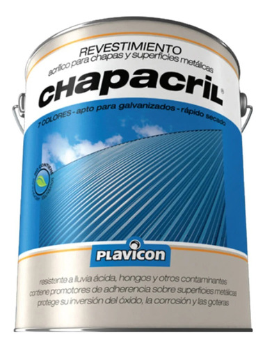 Plavicon Chapacril Pintura Para Chapas  1 L