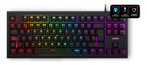 Teclado Mecanico Esg K6 Rainbow Tkl Español Energy Sistem Color del teclado Negro