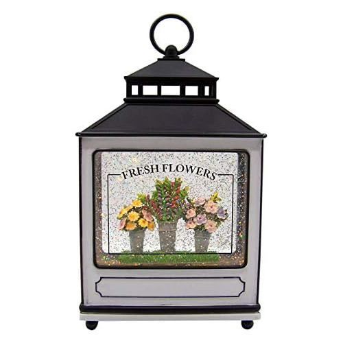 Farol De Agua Flores Frescas De 11 Pulgadas