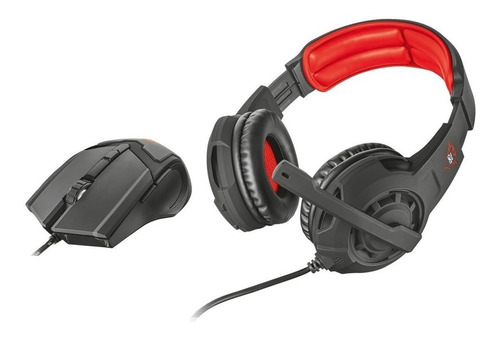 Imagen 2 de 2 de Combo Mouse + Auricular Trust Gxt 784 Para Pc Gamer