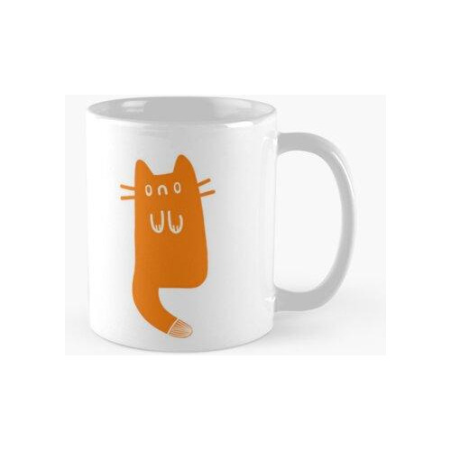 Taza Gato Naranja Calidad Premium