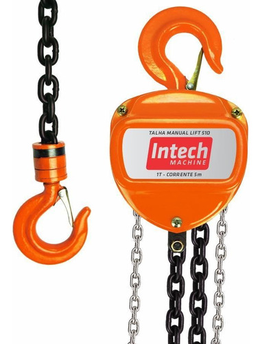 Talha Manual Corrente 1 Ton 5 M De Elevação Lift510 - Intech