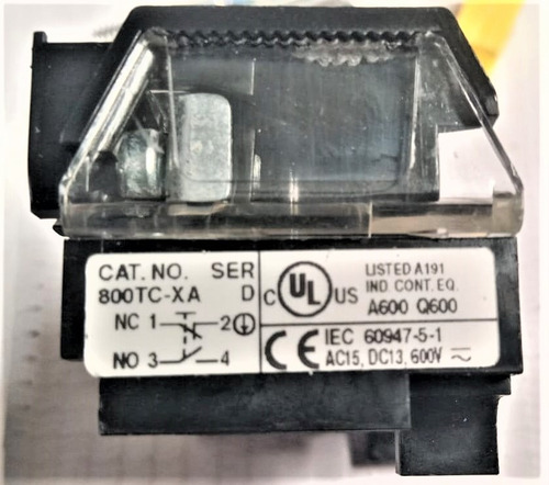 Allen Bradley 800tc-xa Block De Contactos 1 No, 1 Nc