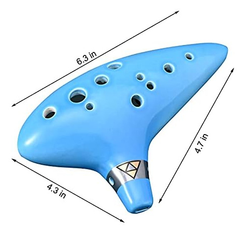 Ocarina 12 Hoyos Alto C Ocarinas De Cerámica, Instrumento Mu