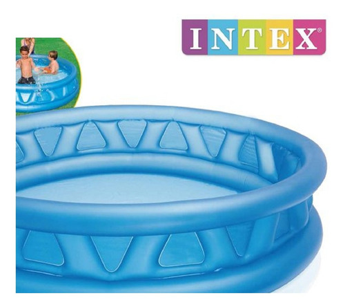 Imagen 3 de 8 de Pileta Piscina Inflable Aquarium Intex Niños 188 X 188 Cm