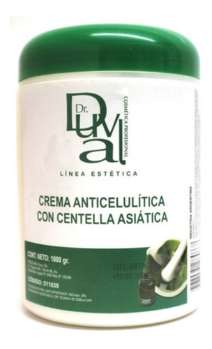 Crema Anticelulítica Con Centella Asiática Duval X 1k