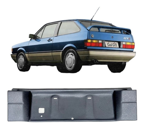 Suporte Moldura Placa Trazeira Gol 1987 Á 1994 Preto
