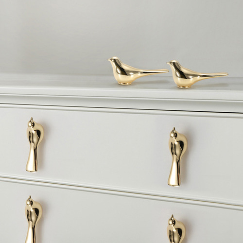 Pomo De Puerta Con Forma De Pájaro, Pomo De Cajón, Elegante,