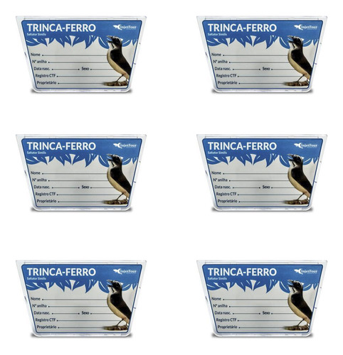 Placa De Identificação Trinca Ferro Com 6 Unidades