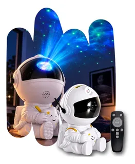 Mini Astronauta Projetor Estrelas Galaxia Luminaria Noturna