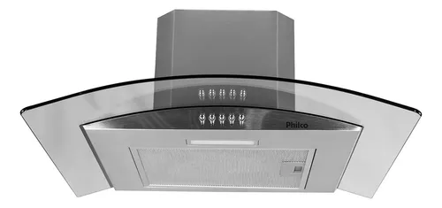 comprar Exaustor Depurador de Cozinha Philco Glass PCO60G aço inoxidável de parede 32cm x 60cm prateado 127V
