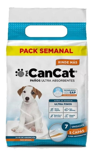 Paños Educativos Absorbentes Premium Cancat X 7 Un M Food