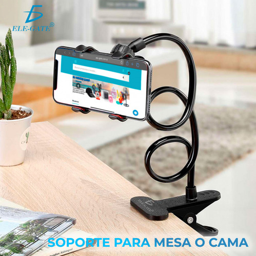 Soporte Universal Flexible Para Celular Para Cama O Mesa Rojo