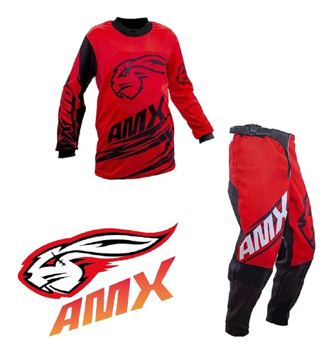 Conjunto Moto Cross Amx Classic Niño Talles 4 Al 16